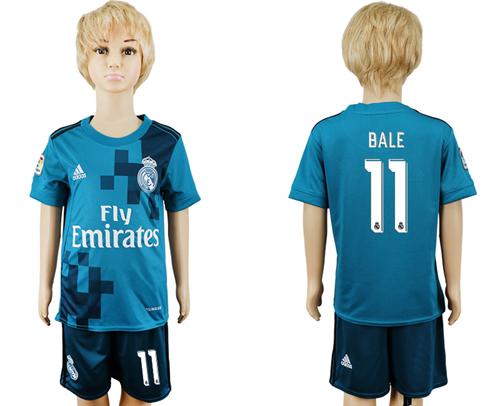 Real Madrid #11 Bale Sec Away Kid Soccer Club Jersey - Click Image to Close
